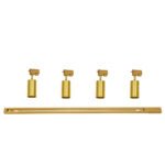 GLOBOSTAR® LEO 60360 Μοντέρνο Φωτιστικό Οροφής με Ντουί 4 x GU10 AC 220-240V IP20 - Χρυσό Πλατίνα - Μ100 x Π6 x Υ20cm - Image 8