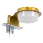 GLOBOSTAR® KIARA 60401 Μοντέρνο Φωτιστικό Τοίχου - Απλίκα Καθρέπτη Μπάνιου LED 5W 560lm 120° AC 220-240V IP44 Φυσικό Λευκό 4500K - Lumileds SMD Chip & TÜV SÜD Driver - Χρυσό & Λευκό - Μ10 x Π13 x Υ3cm - 3 Χρόνια Εγγύηση - Image 5