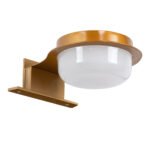 GLOBOSTAR® KIARA 60403 Μοντέρνο Φωτιστικό Τοίχου - Απλίκα Καθρέπτη Μπάνιου LED 5W 560lm 120° AC 220-240V IP44 Φυσικό Λευκό 4500K - Lumileds SMD Chip & TÜV SÜD Driver - Χάλκινο & Λευκό - Μ10 x Π13 x Υ3cm - 3 Χρόνια Εγγύηση - Image 3