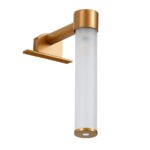 GLOBOSTAR® ELSA 60407 Μοντέρνο Φωτιστικό Τοίχου - Απλίκα Καθρέπτη Μπάνιου με Ντουί 1 x G9 AC 220-240V IP44 - Χάλκινο & Λευκό - Μ3.5 x Π13.5 x Υ20cm - Image 3