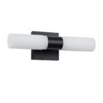 GLOBOSTAR® ANAIS 60408 Μοντέρνο Φωτιστικό Τοίχου - Απλίκα Καθρέπτη Μπάνιου με Ντουί 2 x G9 AC 220-240V IP44 - Μαύρο Ματ & Λευκό - Μ34 x Π12 x Υ11cm - Image 3