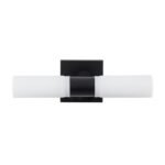 GLOBOSTAR® ANAIS 60408 Μοντέρνο Φωτιστικό Τοίχου - Απλίκα Καθρέπτη Μπάνιου με Ντουί 2 x G9 AC 220-240V IP44 - Μαύρο Ματ & Λευκό - Μ34 x Π12 x Υ11cm - Image 6