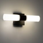 GLOBOSTAR® ANAIS 60408 Μοντέρνο Φωτιστικό Τοίχου - Απλίκα Καθρέπτη Μπάνιου με Ντουί 2 x G9 AC 220-240V IP44 - Μαύρο Ματ & Λευκό - Μ34 x Π12 x Υ11cm - Image 9