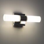 GLOBOSTAR® ANAIS 60410 Μοντέρνο Φωτιστικό Τοίχου - Απλίκα Καθρέπτη Μπάνιου με Ντουί 2 x G9 AC 220-240V IP44 - Ασημί & Λευκό - Μ34 x Π12 x Υ11cm - Image 9