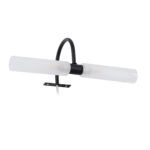 GLOBOSTAR® FLORA 60412 Μοντέρνο Φωτιστικό Τοίχου - Απλίκα Καθρέπτη Μπάνιου με Ντουί 2 x G9 AC 220-240V IP44 - Μαύρο Ματ & Λευκό - Μ31 x Π13 x Υ12cm - Image 3