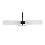 GLOBOSTAR® FLORA 60412 Μοντέρνο Φωτιστικό Τοίχου - Απλίκα Καθρέπτη Μπάνιου με Ντουί 2 x G9 AC 220-240V IP44 - Μαύρο Ματ & Λευκό - Μ31 x Π13 x Υ12cm - Image 5