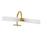 GLOBOSTAR® FLORA 60413 Μοντέρνο Φωτιστικό Τοίχου - Απλίκα Καθρέπτη Μπάνιου με Ντουί 2 x G9 AC 220-240V IP44 - Χρυσό & Λευκό - Μ31 x Π13 x Υ12cm - Image 3