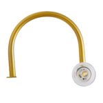 GLOBOSTAR® FLORA 60413 Μοντέρνο Φωτιστικό Τοίχου - Απλίκα Καθρέπτη Μπάνιου με Ντουί 2 x G9 AC 220-240V IP44 - Χρυσό & Λευκό - Μ31 x Π13 x Υ12cm - Image 6