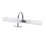 GLOBOSTAR® FLORA 60414 Μοντέρνο Φωτιστικό Τοίχου - Απλίκα Καθρέπτη Μπάνιου με Ντουί 2 x G9 AC 220-240V IP44 - Νίκελ Χρώμιο & Λευκό - Μ31 x Π13 x Υ12cm - Image 3