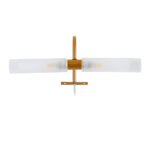 GLOBOSTAR® FLORA 60415 Μοντέρνο Φωτιστικό Τοίχου - Απλίκα Καθρέπτη Μπάνιου με Ντουί 2 x G9 AC 220-240V IP44 - Χάλκινο & Λευκό - Μ31 x Π13 x Υ12cm - Image 4