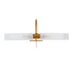 GLOBOSTAR® FLORA 60415 Μοντέρνο Φωτιστικό Τοίχου - Απλίκα Καθρέπτη Μπάνιου με Ντουί 2 x G9 AC 220-240V IP44 - Χάλκινο & Λευκό - Μ31 x Π13 x Υ12cm - Image 5