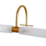 GLOBOSTAR® FLORA 60415 Μοντέρνο Φωτιστικό Τοίχου - Απλίκα Καθρέπτη Μπάνιου με Ντουί 2 x G9 AC 220-240V IP44 - Χάλκινο & Λευκό - Μ31 x Π13 x Υ12cm - Image 8