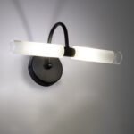 GLOBOSTAR® PAOLA 60416 Μοντέρνο Φωτιστικό Τοίχου - Απλίκα Καθρέπτη Μπάνιου με Ντουί 2 x G9 AC 220-240V IP44 - Μαύρο Ματ & Λευκό - Μ31 x Π16 x Υ15cm - Image 9