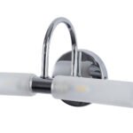 GLOBOSTAR® PAOLA 60418 Μοντέρνο Φωτιστικό Τοίχου - Απλίκα Καθρέπτη Μπάνιου με Ντουί 2 x G9 AC 220-240V IP44 - Ασημί & Λευκό - Μ31 x Π16 x Υ15cm - Image 8