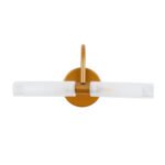 GLOBOSTAR® PAOLA 60419 Μοντέρνο Φωτιστικό Τοίχου - Απλίκα Καθρέπτη Μπάνιου με Ντουί 2 x G9 AC 220-240V IP44 - Χάλκινο & Λευκό - Μ31 x Π16 x Υ15cm - Image 5