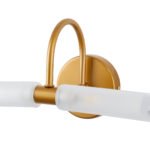 GLOBOSTAR® PAOLA 60419 Μοντέρνο Φωτιστικό Τοίχου - Απλίκα Καθρέπτη Μπάνιου με Ντουί 2 x G9 AC 220-240V IP44 - Χάλκινο & Λευκό - Μ31 x Π16 x Υ15cm - Image 8