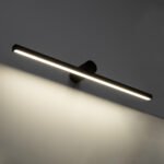 GLOBOSTAR® ROSA 60450 Μοντέρνο Φωτιστικό Τοίχου - Απλίκα Καθρέπτη Μπάνιου LED 12W 1400lm 120° AC 220-240V IP44 Φυσικό Λευκό 4500K - Lumileds SMD Chip & TÜV SÜD Driver - Μαύρο Ματ - Μ60 x Π15 x Υ7cm - 3 Χρόνια Εγγύηση - Image 9