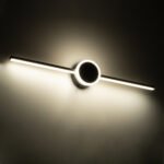 GLOBOSTAR® OPAL 60454 Μοντέρνο Φωτιστικό Τοίχου - Απλίκα Καθρέπτη Μπάνιου LED 14W 1600lm 180° AC 220-240V IP44 Φυσικό Λευκό 4500K - Lumileds SMD Chip & TÜV SÜD Driver - Μαύρο Ματ - Μ60 x Π6 x Υ10cm - 3 Χρόνια Εγγύηση - Image 8