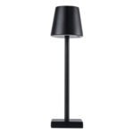 GLOBOSTAR® NEGA 60473 Μοντέρνο Επιτραπέζιο Φωτιστικό LED 2.2W 154lm 360° DC 5V με USB με Επαναφορτιζόμενη Μπαταρία Li-ion 3.7V 4000mAh IP20 Θερμό Λευκό 2700K με Αφή Dimmable - Lumileds SMD Chip - Μαύρο - Μ10 x Π10 x Υ39cm - 2 Χρόνια Εγγύηση - Image 3