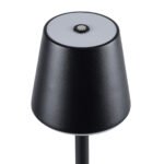 GLOBOSTAR® NEGA 60473 Μοντέρνο Επιτραπέζιο Φωτιστικό LED 2.2W 154lm 360° DC 5V με USB με Επαναφορτιζόμενη Μπαταρία Li-ion 3.7V 4000mAh IP20 Θερμό Λευκό 2700K με Αφή Dimmable - Lumileds SMD Chip - Μαύρο - Μ10 x Π10 x Υ39cm - 2 Χρόνια Εγγύηση - Image 8
