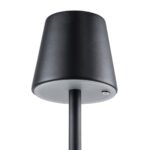 GLOBOSTAR® NEGA 60473 Μοντέρνο Επιτραπέζιο Φωτιστικό LED 2.2W 154lm 360° DC 5V με USB με Επαναφορτιζόμενη Μπαταρία Li-ion 3.7V 4000mAh IP20 Θερμό Λευκό 2700K με Αφή Dimmable - Lumileds SMD Chip - Μαύρο - Μ10 x Π10 x Υ39cm - 2 Χρόνια Εγγύηση - Image 9