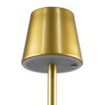 GLOBOSTAR® NEGA 60475 Μοντέρνο Επιτραπέζιο Φωτιστικό LED 2.2W 154lm 360° DC 5V με USB με Επαναφορτιζόμενη Μπαταρία Li-ion 3.7V 4000mAh IP20 Θερμό Λευκό 2700K με Αφή Dimmable - Lumileds SMD Chip - Χρυσό - Μ10 x Π10 x Υ39cm - 2 Χρόνια Εγγύηση - Image 9