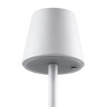 GLOBOSTAR® NEGA 60478 Μοντέρνο Επιδαπέδιο Φωτιστικό LED 2.2W 154lm 360° DC 5V με USB 2.0 με Επαναφορτιζόμενη Μπαταρία Li-ion 3.7V 4000mAh IP44 Θερμό Λευκό 2700K με Αφή Dimmable - Lumileds SMD Chip - Λευκό - Μ10 x Π10 x Υ135cm - 2 Χρόνια Εγγύηση - Image 9