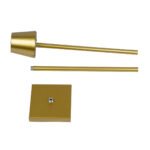 GLOBOSTAR® NEGA 60479 Μοντέρνο Επιδαπέδιο Φωτιστικό LED 2.2W 154lm 360° DC 5V με USB 2.0 με Επαναφορτιζόμενη Μπαταρία Li-ion 3.7V 4000mAh IP44 Θερμό Λευκό 2700K με Αφή Dimmable - Lumileds SMD Chip - Χρυσό Πλατίνα - Μ10 x Π10 x Υ135cm - 2 Χρόνια Εγγύηση - Image 13