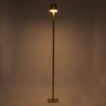 GLOBOSTAR® NEGA 60479 Μοντέρνο Επιδαπέδιο Φωτιστικό LED 2.2W 154lm 360° DC 5V με USB 2.0 με Επαναφορτιζόμενη Μπαταρία Li-ion 3.7V 4000mAh IP44 Θερμό Λευκό 2700K με Αφή Dimmable - Lumileds SMD Chip - Χρυσό Πλατίνα - Μ10 x Π10 x Υ135cm - 2 Χρόνια Εγγύηση - Image 4