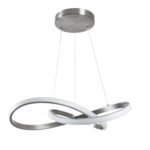 GLOBOSTAR® DEXTER 60498 Μοντέρνο Κρεμαστό Φωτιστικό Οροφής LED 72W 8064lm 300° AC 220-240V IP20 Ρυθμιζόμενο Λευκό CCT με Χειριστήριο από 2700K έως 6000K Dimmable - Lumileds SMD Chip - Νίκελ Βούρτσας - Μ56 x Π56 x Υ14cm - 3 Χρόνια Εγγύηση - Image 3