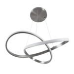 GLOBOSTAR® DEXTER 60498 Μοντέρνο Κρεμαστό Φωτιστικό Οροφής LED 72W 8064lm 300° AC 220-240V IP20 Ρυθμιζόμενο Λευκό CCT με Χειριστήριο από 2700K έως 6000K Dimmable - Lumileds SMD Chip - Νίκελ Βούρτσας - Μ56 x Π56 x Υ14cm - 3 Χρόνια Εγγύηση - Image 6