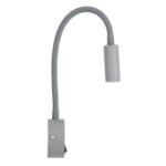 GLOBOSTAR® GOOSE 60877 Μοντέρνο Φωτιστικό Τοίχου - Απλίκα Ξενοδοχείου Reading Light LED 3W 300lm 36° AC 220-240V IP20 Φυσικό Λευκό 4500K - CREE XPE Chip & TÜV SÜD Driver - Γκρι Ανθρακί Ματ - Μ6.5 x Π15 x Υ24.5cm - 3 Χρόνια Εγγύηση - Image 6
