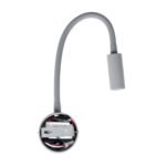 GLOBOSTAR® GOOSE 60877 Μοντέρνο Φωτιστικό Τοίχου - Απλίκα Ξενοδοχείου Reading Light LED 3W 300lm 36° AC 220-240V IP20 Φυσικό Λευκό 4500K - CREE XPE Chip & TÜV SÜD Driver - Γκρι Ανθρακί Ματ - Μ6.5 x Π15 x Υ24.5cm - 3 Χρόνια Εγγύηση - Image 7