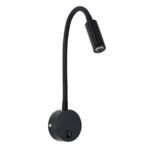 GLOBOSTAR® GOOSE 60878 Μοντέρνο Φωτιστικό Τοίχου - Απλίκα Ξενοδοχείου Reading Light LED 3W 300lm 36° AC 220-240V IP20 Φυσικό Λευκό 4500K - CREE XPE Chip & TÜV SÜD Driver - Μαύρο Ματ - Μ6.5 x Π15 x Υ24.5cm - 3 Χρόνια Εγγύηση - Image 2