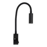 GLOBOSTAR® GOOSE 60878 Μοντέρνο Φωτιστικό Τοίχου - Απλίκα Ξενοδοχείου Reading Light LED 3W 300lm 36° AC 220-240V IP20 Φυσικό Λευκό 4500K - CREE XPE Chip & TÜV SÜD Driver - Μαύρο Ματ - Μ6.5 x Π15 x Υ24.5cm - 3 Χρόνια Εγγύηση - Image 6