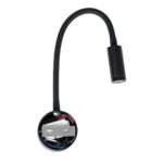 GLOBOSTAR® GOOSE 60878 Μοντέρνο Φωτιστικό Τοίχου - Απλίκα Ξενοδοχείου Reading Light LED 3W 300lm 36° AC 220-240V IP20 Φυσικό Λευκό 4500K - CREE XPE Chip & TÜV SÜD Driver - Μαύρο Ματ - Μ6.5 x Π15 x Υ24.5cm - 3 Χρόνια Εγγύηση - Image 7