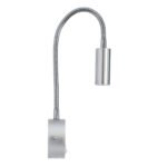 GLOBOSTAR® GOOSE 60879 Μοντέρνο Φωτιστικό Τοίχου - Απλίκα Ξενοδοχείου Reading Light LED 3W 300lm 36° AC 220-240V IP20 Φυσικό Λευκό 4500K - CREE XPE Chip & TÜV SÜD Driver - Νίκελ Βούρτσας - Μ6.5 x Π15 x Υ24.5cm - 3 Χρόνια Εγγύηση - Image 6