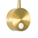 GLOBOSTAR® GOOSE 60880 Μοντέρνο Φωτιστικό Τοίχου - Απλίκα Ξενοδοχείου Reading Light LED 3W 300lm 36° AC 220-240V IP20 Φυσικό Λευκό 4500K - CREE XPE Chip & TÜV SÜD Driver - Χρυσό Πλατίνα - Μ6.5 x Π15 x Υ24.5cm - 3 Χρόνια Εγγύηση - Image 9