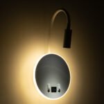 GLOBOSTAR® GOOSE 60881 Μοντέρνο Φωτιστικό Τοίχου - Απλίκα Ξενοδοχείου Reading Light με Φορτιστή USB 3A LED 6W 600lm 36° & 360° AC 220-240V IP20 Φυσικό Λευκό 4500K - CREE XPE & Lumileds SMD Chip & TÜV SÜD Driver - Λευκό Ματ - Μ15.5 x Π15 x Υ30.5cm - 3 Χρόνια Εγγύηση - Image 11