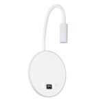 GLOBOSTAR® GOOSE 60881 Μοντέρνο Φωτιστικό Τοίχου - Απλίκα Ξενοδοχείου Reading Light με Φορτιστή USB 3A LED 6W 600lm 36° & 360° AC 220-240V IP20 Φυσικό Λευκό 4500K - CREE XPE & Lumileds SMD Chip & TÜV SÜD Driver - Λευκό Ματ - Μ15.5 x Π15 x Υ30.5cm - 3 Χρόνια Εγγύηση - Image 3