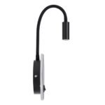 GLOBOSTAR® GOOSE 60883 Μοντέρνο Φωτιστικό Τοίχου - Απλίκα Ξενοδοχείου Reading Light με Φορτιστή USB 3A LED 6W 600lm 36° & 360° AC 220-240V IP20 Φυσικό Λευκό 4500K - CREE XPE & Lumileds SMD Chip & TÜV SÜD Driver - Μαύρο Ματ - Μ15.5 x Π15 x Υ30.5cm - 3 Χρόνια Εγγύηση - Image 6