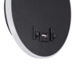 GLOBOSTAR® GOOSE 60883 Μοντέρνο Φωτιστικό Τοίχου - Απλίκα Ξενοδοχείου Reading Light με Φορτιστή USB 3A LED 6W 600lm 36° & 360° AC 220-240V IP20 Φυσικό Λευκό 4500K - CREE XPE & Lumileds SMD Chip & TÜV SÜD Driver - Μαύρο Ματ - Μ15.5 x Π15 x Υ30.5cm - 3 Χρόνια Εγγύηση - Image 9