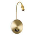 GLOBOSTAR® GOOSE 60885 Μοντέρνο Φωτιστικό Τοίχου - Απλίκα Ξενοδοχείου Reading Light με Φορτιστή USB 3A LED 6W 600lm 36° & 360° AC 220-240V IP20 Φυσικό Λευκό 4500K - CREE XPE & Lumileds SMD Chip & TÜV SÜD Driver - Χρυσό Πλατίνα - Μ15.5 x Π15 x Υ30.5cm - 3 Χρόνια Εγγύηση - Image 2