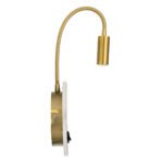 GLOBOSTAR® GOOSE 60885 Μοντέρνο Φωτιστικό Τοίχου - Απλίκα Ξενοδοχείου Reading Light με Φορτιστή USB 3A LED 6W 600lm 36° & 360° AC 220-240V IP20 Φυσικό Λευκό 4500K - CREE XPE & Lumileds SMD Chip & TÜV SÜD Driver - Χρυσό Πλατίνα - Μ15.5 x Π15 x Υ30.5cm - 3 Χρόνια Εγγύηση - Image 6