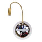 GLOBOSTAR® GOOSE 60885 Μοντέρνο Φωτιστικό Τοίχου - Απλίκα Ξενοδοχείου Reading Light με Φορτιστή USB 3A LED 6W 600lm 36° & 360° AC 220-240V IP20 Φυσικό Λευκό 4500K - CREE XPE & Lumileds SMD Chip & TÜV SÜD Driver - Χρυσό Πλατίνα - Μ15.5 x Π15 x Υ30.5cm - 3 Χρόνια Εγγύηση - Image 7