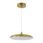 GLOBOSTAR® BARON 60886 Μοντέρνο Κρεμαστό Φωτιστικό Οροφής LED 12W 1440lm 120° AC 220-240V IP20 Ρυθμιζόμενο Λευκό CCT με On/Off 2700K/4500K/6000K - Lumileds SMD Chip - Χρυσό - Μ25 x Π25 x Υ8cm - 3 Χρόνια Εγγύηση - Image 3