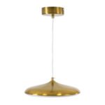 GLOBOSTAR® BARON 60886 Μοντέρνο Κρεμαστό Φωτιστικό Οροφής LED 12W 1440lm 120° AC 220-240V IP20 Ρυθμιζόμενο Λευκό CCT με On/Off 2700K/4500K/6000K - Lumileds SMD Chip - Χρυσό - Μ25 x Π25 x Υ8cm - 3 Χρόνια Εγγύηση - Image 6