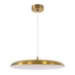 GLOBOSTAR® BARON 60887 Μοντέρνο Κρεμαστό Φωτιστικό Οροφής LED 24W 2880lm 120° AC 220-240V IP20 Ρυθμιζόμενο Λευκό CCT με On/Off 2700K/4500K/6000K - Lumileds SMD Chip - Χρυσό - Μ40 x Π40 x Υ10cm - 3 Χρόνια Εγγύηση - Image 3