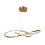 GLOBOSTAR® DEXTER 60916 Μοντέρνο Κρεμαστό Φωτιστικό Οροφής LED 90W 10080lm 300° AC 220-240V IP20 Ρυθμιζόμενο Λευκό CCT με Χειριστήριο από 2700K έως 6000K Dimmable - Lumileds SMD Chip - Χρυσό Βούρτσας - Μ73 x Π73 x Υ16cm - 3 Χρόνια Εγγύηση - Image 3