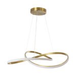 GLOBOSTAR® DEXTER 60916 Μοντέρνο Κρεμαστό Φωτιστικό Οροφής LED 90W 10080lm 300° AC 220-240V IP20 Ρυθμιζόμενο Λευκό CCT με Χειριστήριο από 2700K έως 6000K Dimmable - Lumileds SMD Chip - Χρυσό Βούρτσας - Μ73 x Π73 x Υ16cm - 3 Χρόνια Εγγύηση - Image 5